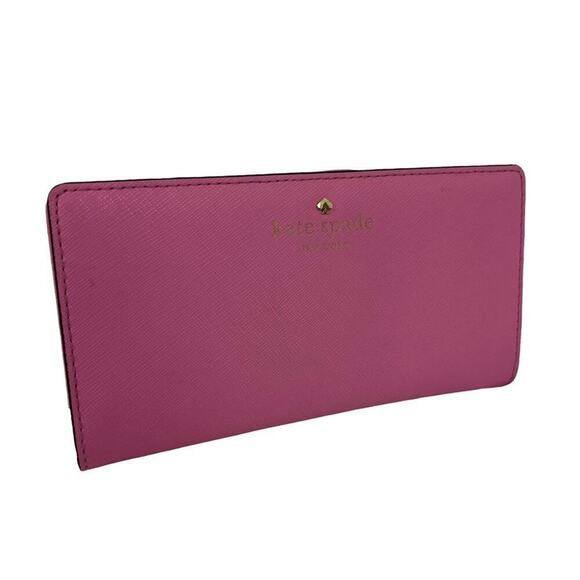 Kate Spade Womens Cameron Street Stacy Bifold Leather Wallet in Pink - Picture 1 of 15